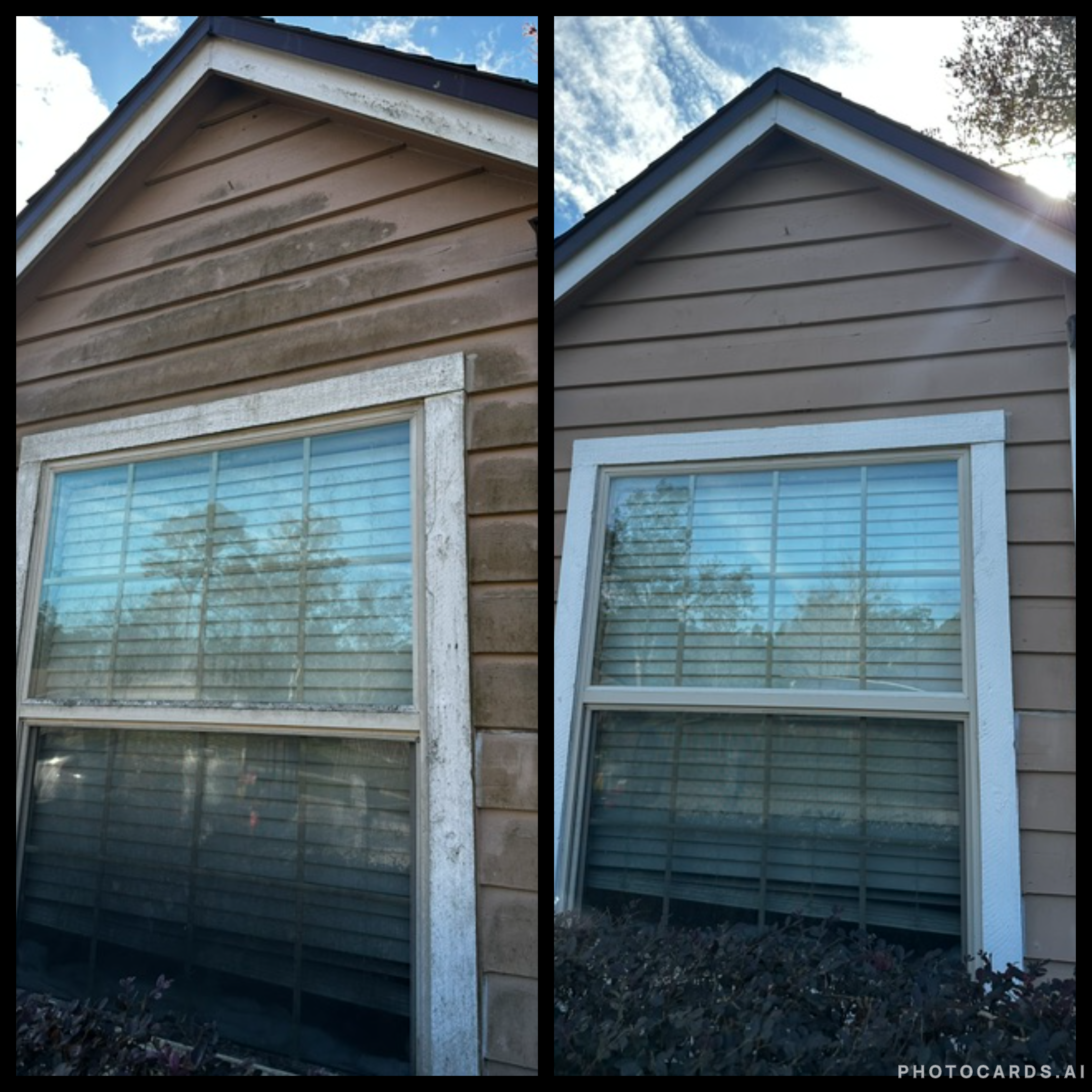 Before & After of Vinyl Soft Wash